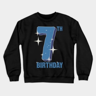 7th birthday for boys Crewneck Sweatshirt